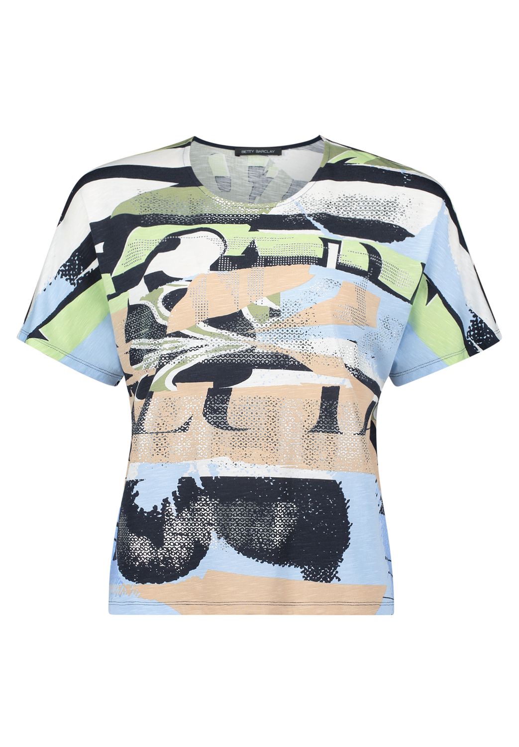 Betty Barclay Dames Oversized Shirt Blauw Beige Grafisch 27511813
