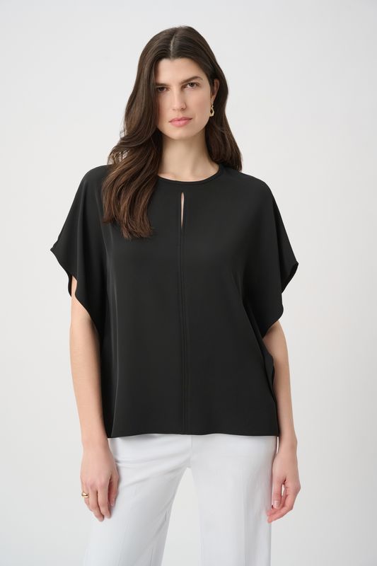 Joseph Ribkoff Dames Poncho Top Woven Twill 261117