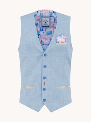 A Fish Named Fred Heren Gilet Aqua Blue 33.135 Fred's Art Gallery