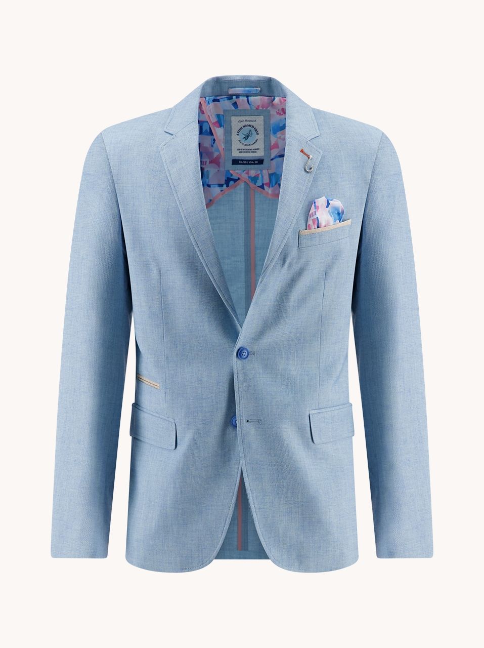 A Fish Named Fred Heren Blazer Aqua Blue 33.105 Fred's Art Gallery