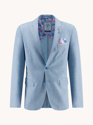 A Fish Named Fred Heren Blazer Aqua Blue 33.105 Fred's Art Gallery