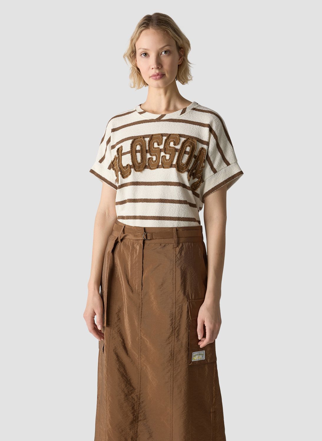 LeComte shirt nougat bruin dames top katoen modal 56-617309-6667