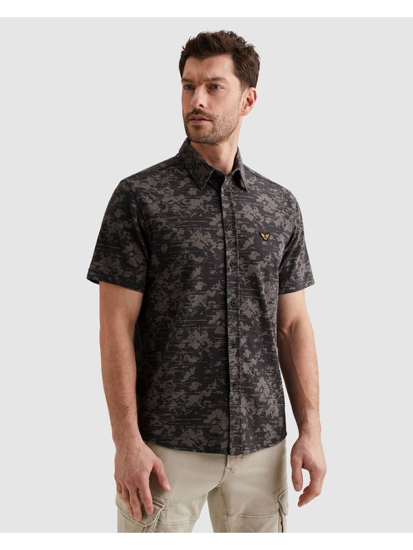 PME Legend overhemd korte mouw Graphite antraciet grijs PSIS2603254-5278