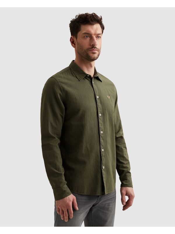 PME Legend overhemd groen Thyme katoen linnen PSI2603243-6150