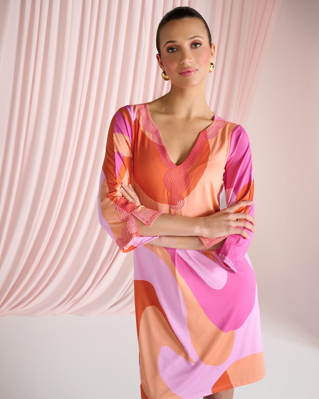 K-Design Jurk met design Rose C309
