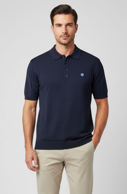 Model Blue Industry polo NAVY KBIS26-M18