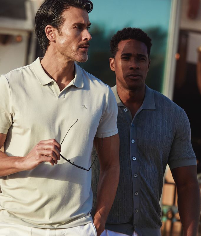 Blue Industry Lifestyle Heren Knit Polo Rock Grijs Fijngebreid KBIS26-M38