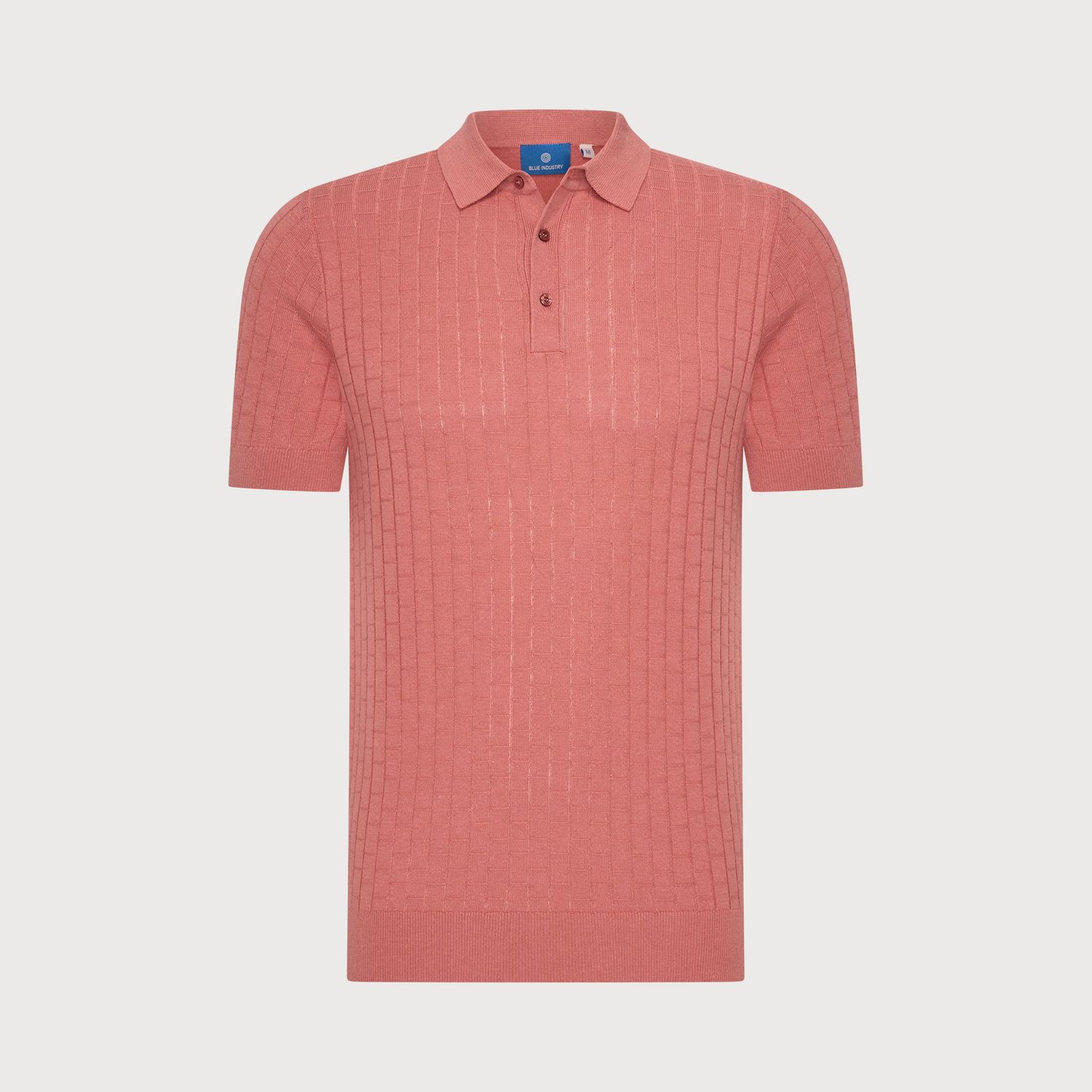 Blue Industry Heren Knit Polo Terra Roestbruin Fijngebreid KBIS26-M9