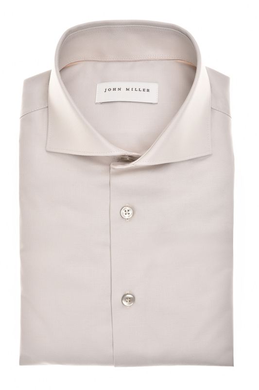 John Miller Overhemd Lichtgrijs Non-Iron strijkvrij katoen 5142641-230 Voorjaar 2026