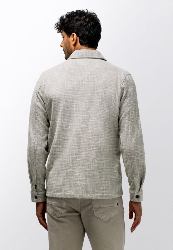 Heren gemêleerd overshirt State of Art Grijsblauw/Kit regular fit collectie zomer