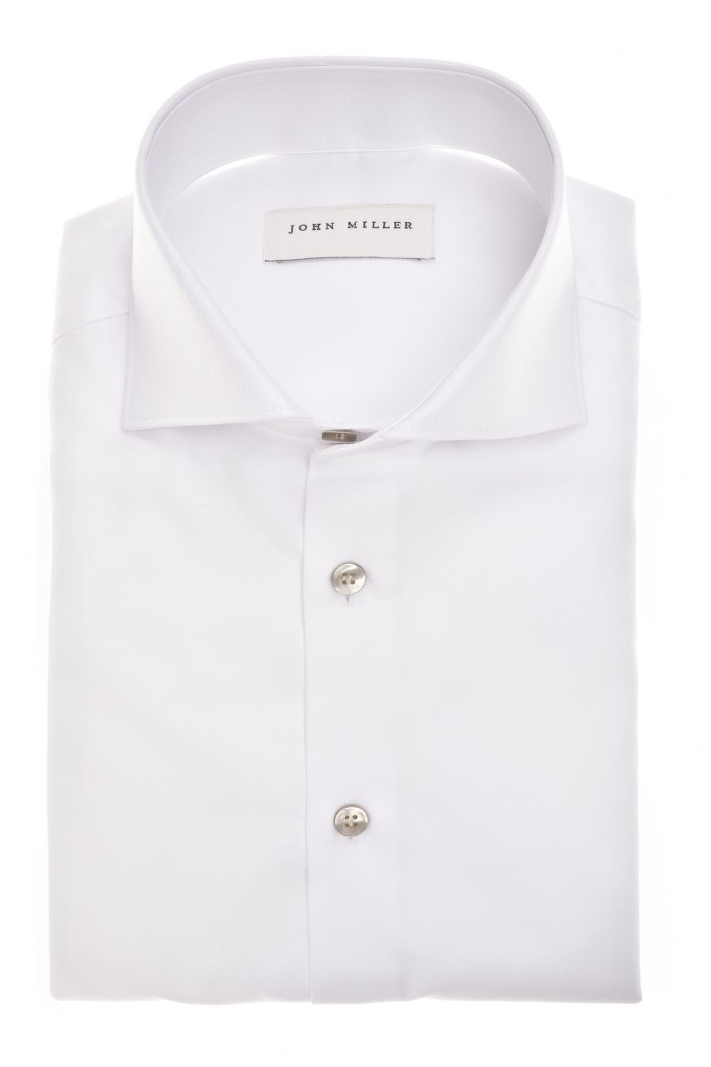 John Miller Overhemd Spierwit Non-Iron strijkvrij katoen 5142641-910 Voorjaarscollectie
