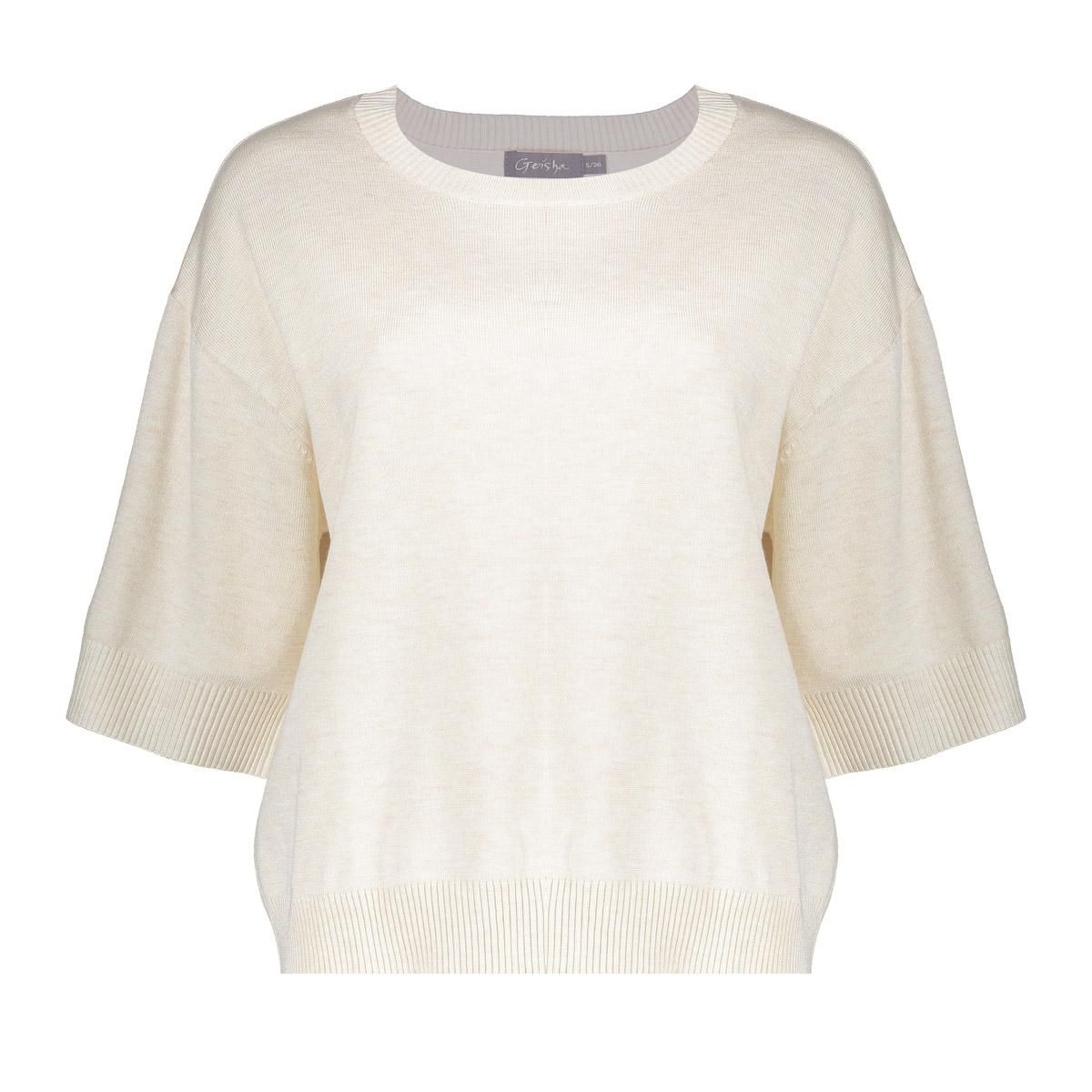 Geisha Basic Wide Knit Top Light Sand beige 64065-14-000721 zomer 2026