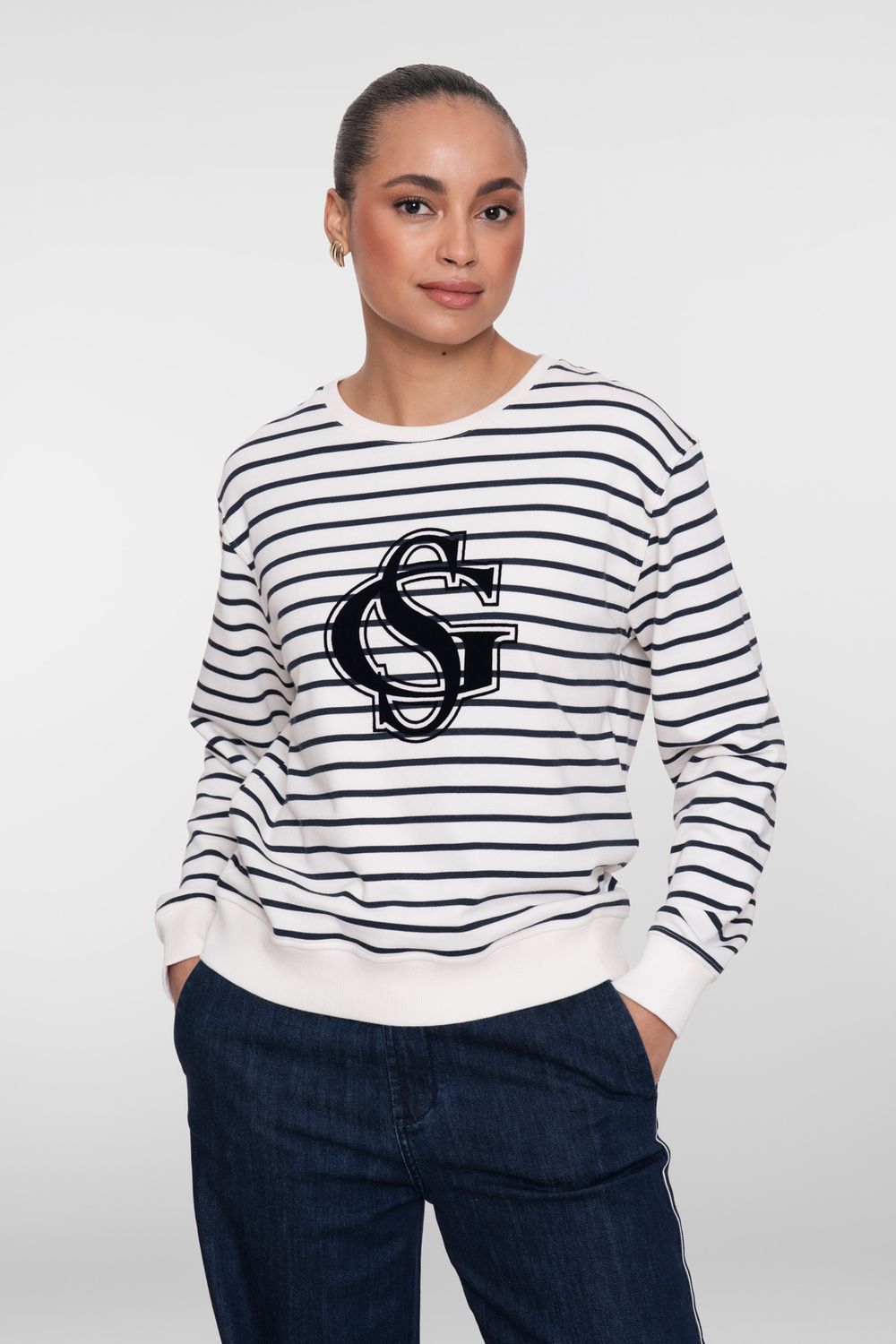 Geisha Gestreepte Sweater Navy Off-white blauw wit 62091-41-000675 zomer 2026