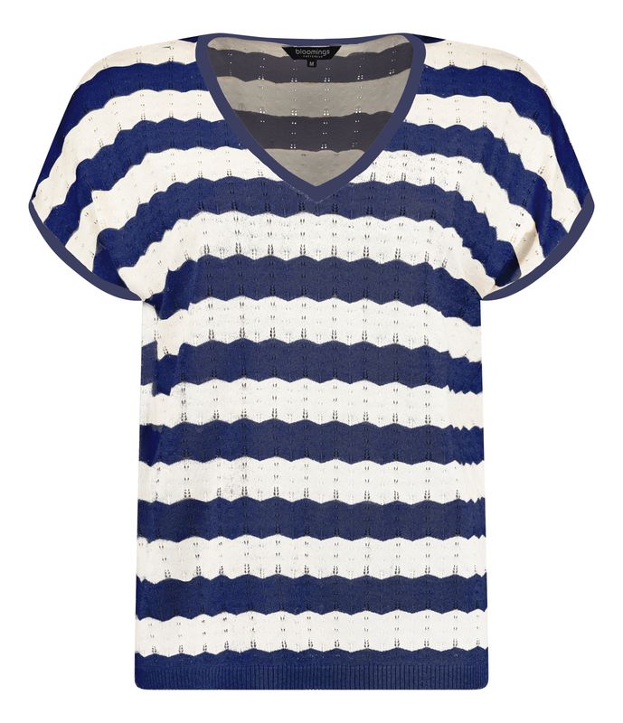 Bloomings Amsterdam Dames Pullover Navy Relaxed Fit SLK447-8991