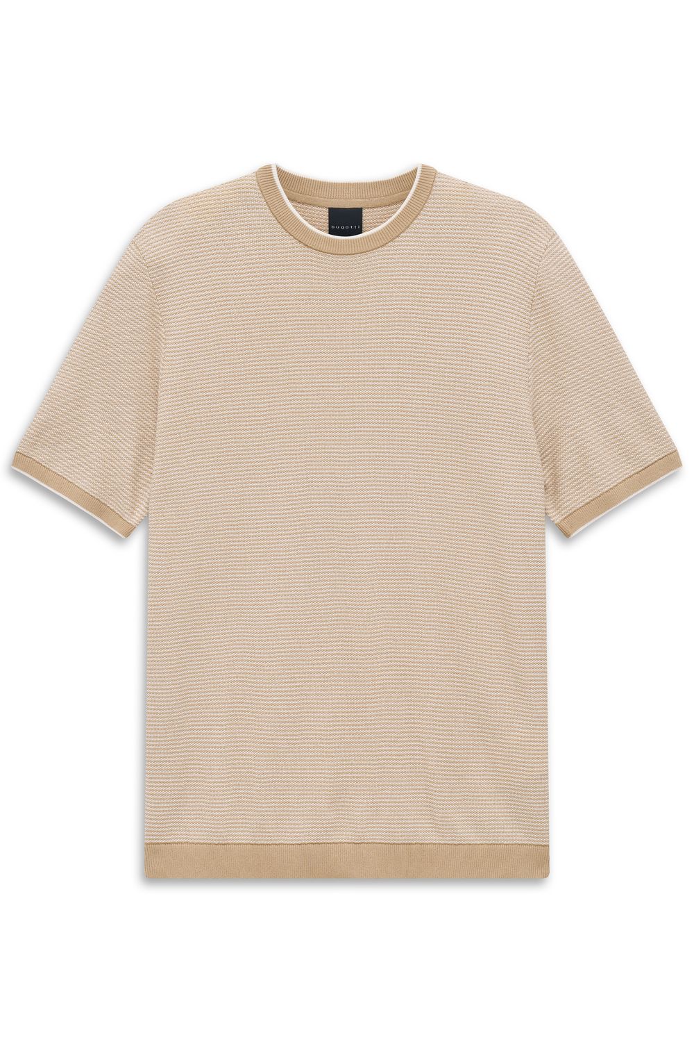 Bugatti Heren T-shirt Beige 15535E 100% Katoen