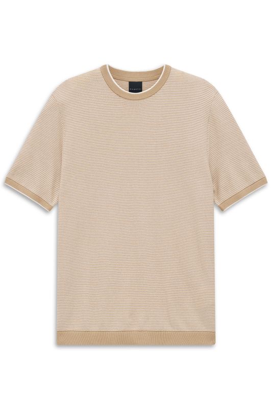 Bugatti Heren T-shirt Beige 15535E 100% Katoen