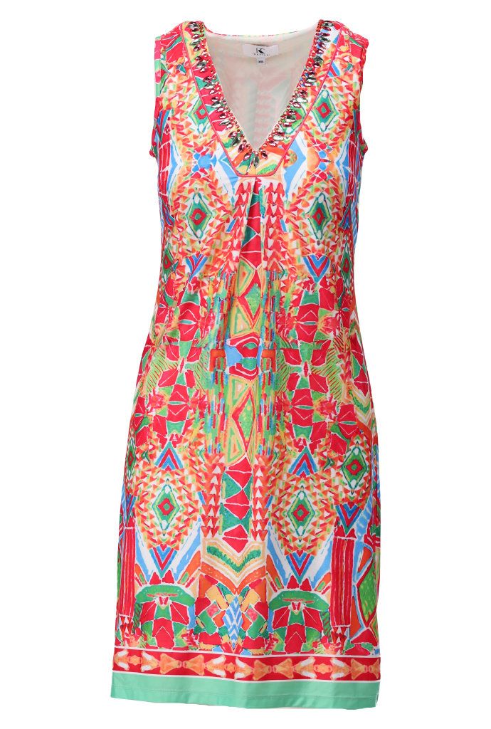 K-Design Dames Jurk Rose met Dessin C310 P094