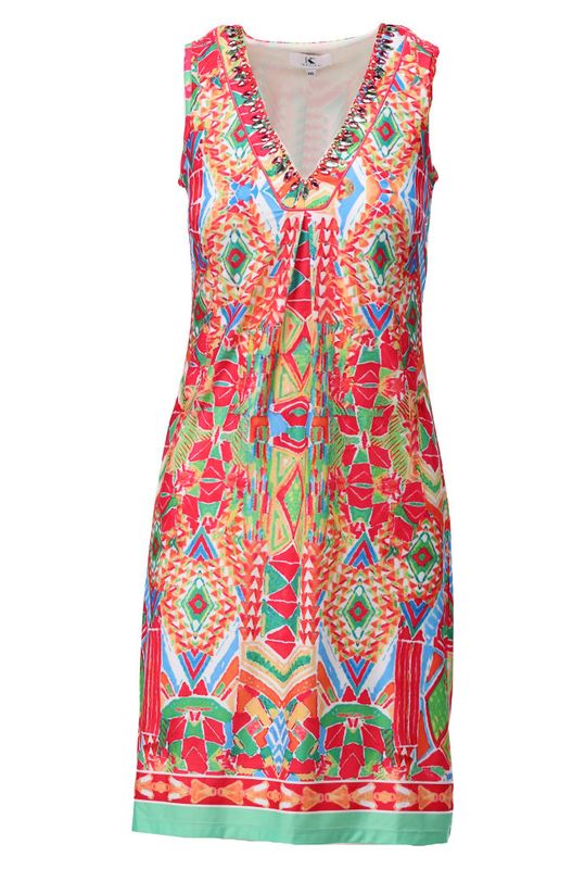 K-Design Dames Jurk Rose met Dessin C310 P094