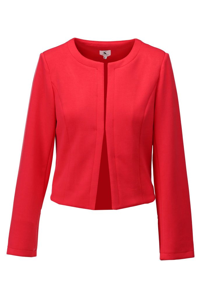 K-Design Kort jasje met ronde hals Rood C613