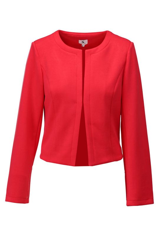 K-Design Kort jasje met ronde hals Rood C613