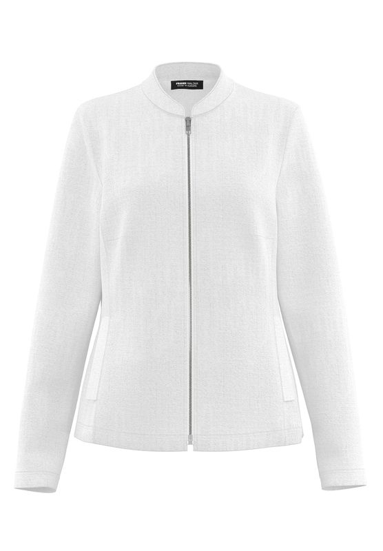 Frank Walder Dames Blazerjasje Wit Structuur S62203305 000902