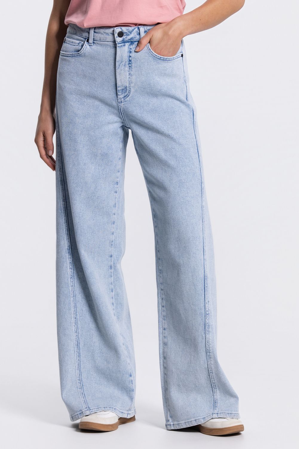 Jansen Amsterdam Dames Jeans JANE Light Blue Wide Leg