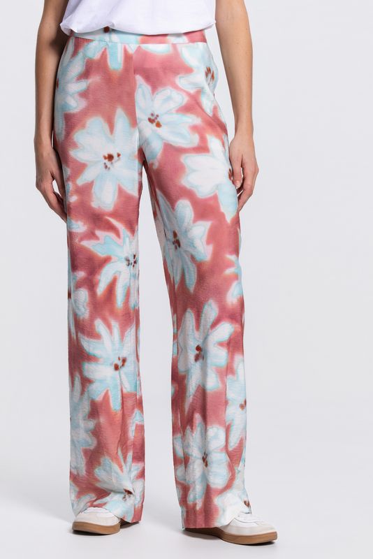 Jansen Amsterdam Dames Broek ROSALINDE Floral Blush Bloemenprint