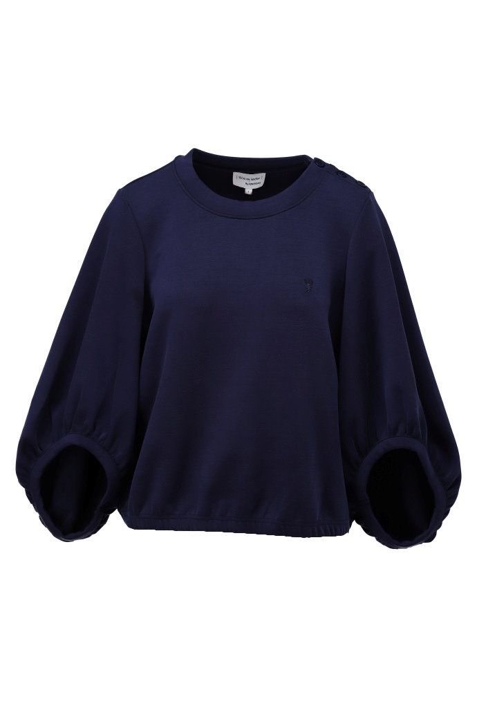 K-Design You're my lobster Dames Pull C601L Navy Blazer Blauw Knopen