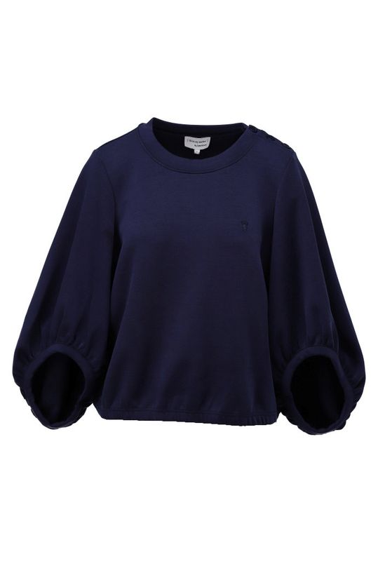 K-Design You're my lobster Dames Pull C601L Navy Blazer Blauw Knopen