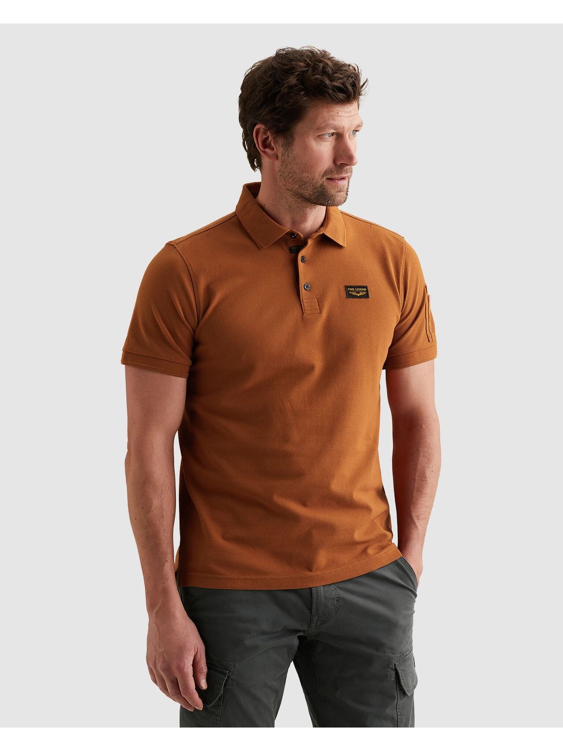 PME Legend Short sleeve polo American Classic Glazed Ginger PPSS2602899