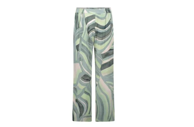 Betty Barclay Dames Broek Mint Green Grafische Print Wijde Pijpen 61661833