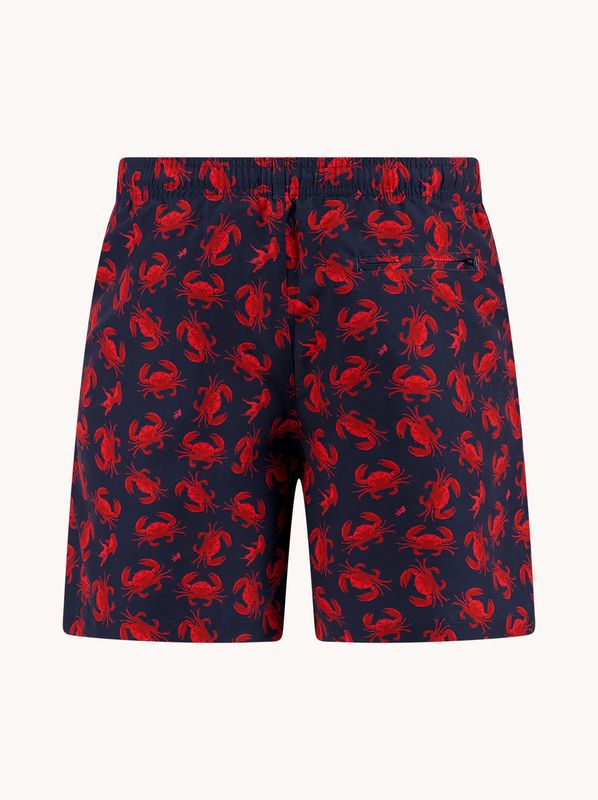 Achterzak detail van de A fish named Fred crabs swimshort navy