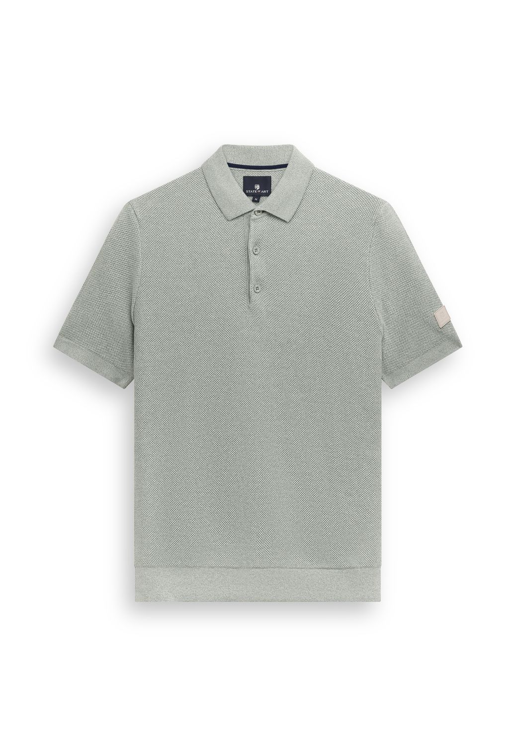State of Art Heren Poloshirt Gebreid Jade Warm Grijs 47116097
