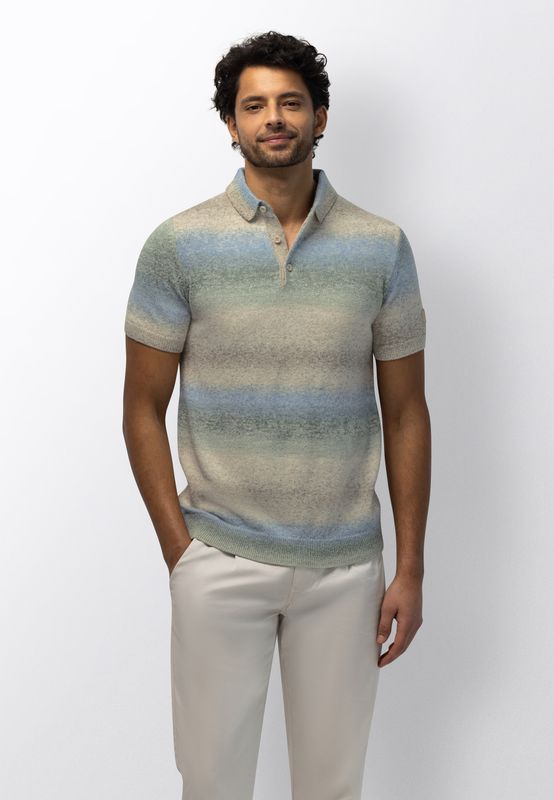 State of Art Heren Poloshirt Gebreid Kit Jade 47216086