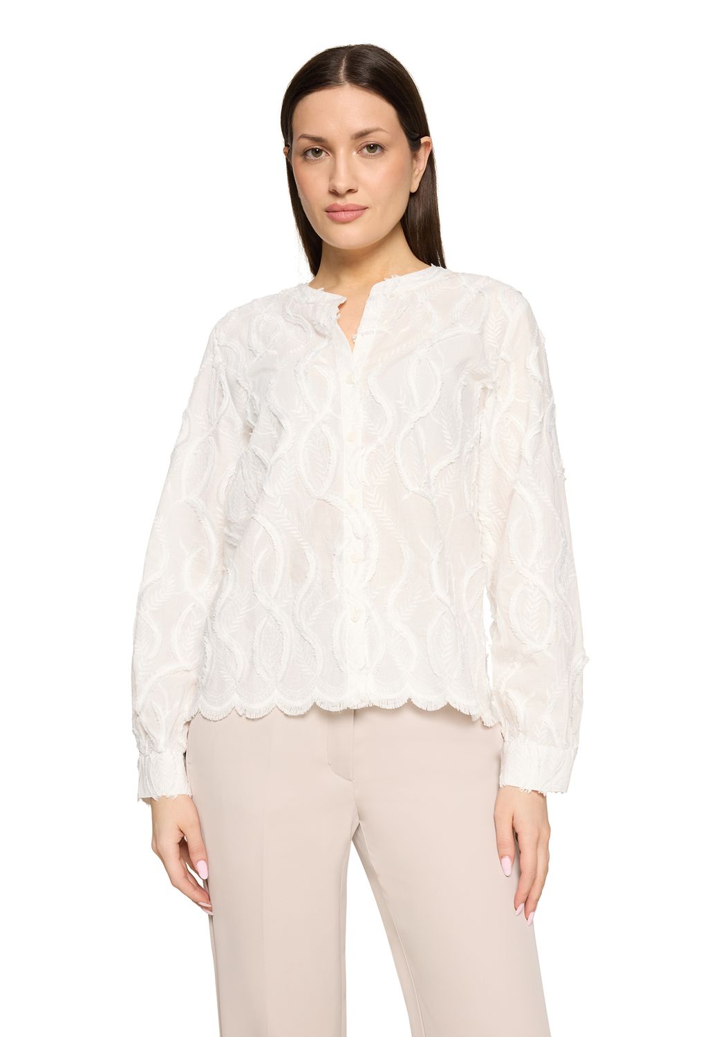 Betty Barclay Kanten Blouse Offwhite Ecru 100% Katoen 80351922