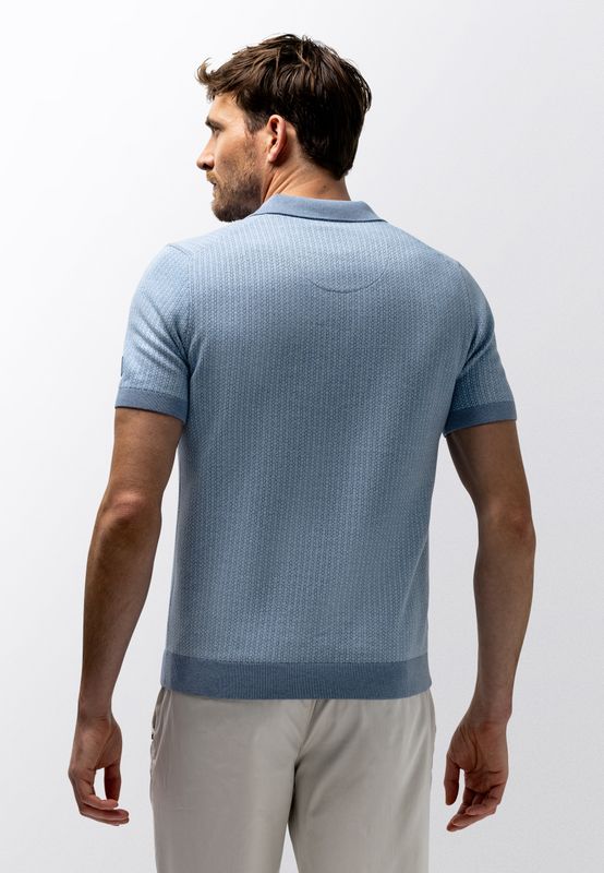 State of Art Poloshirt Knitted SS lichtblauw:middenblauw 47516054
