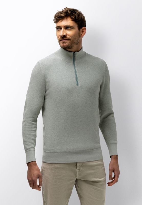 State of Art Heren Pullover Sportzip Jade Warm Grijs 13116093