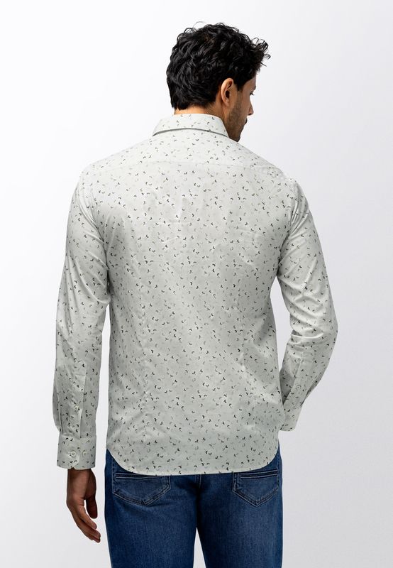 State of Art Shirt LS Print Popli lichtgroen:wit 21416328