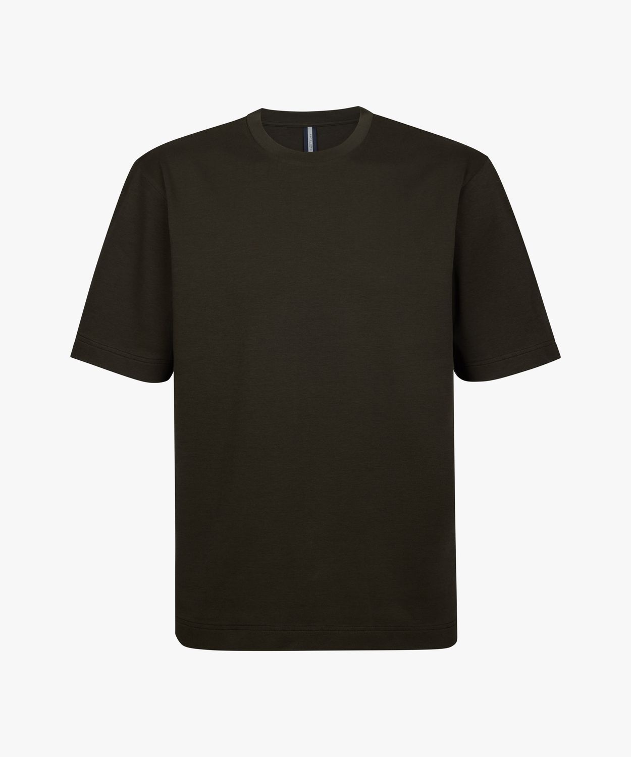Profuomo Heren T-shirt Dark Brown Biologisch Katoen Oversized PPXT10003B
