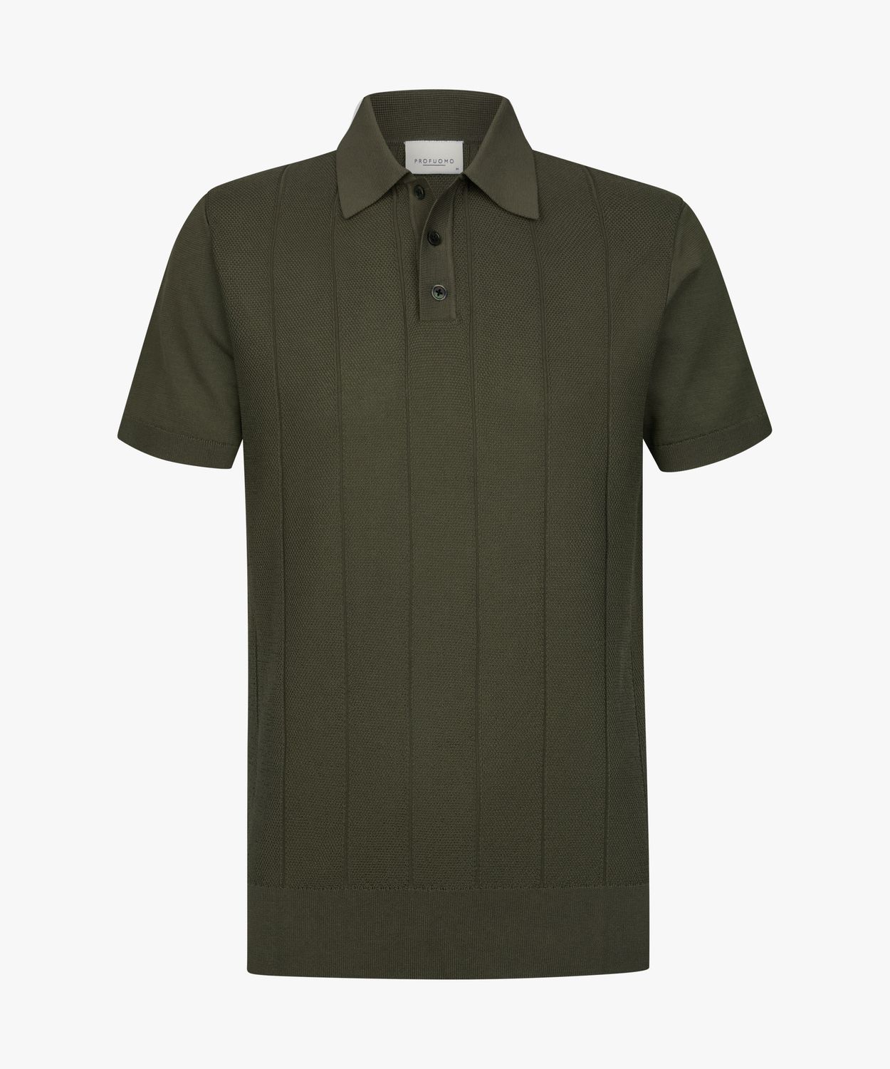 Profuomo Heren Polo Groen Gebreid 100% Katoen PPXD10030B