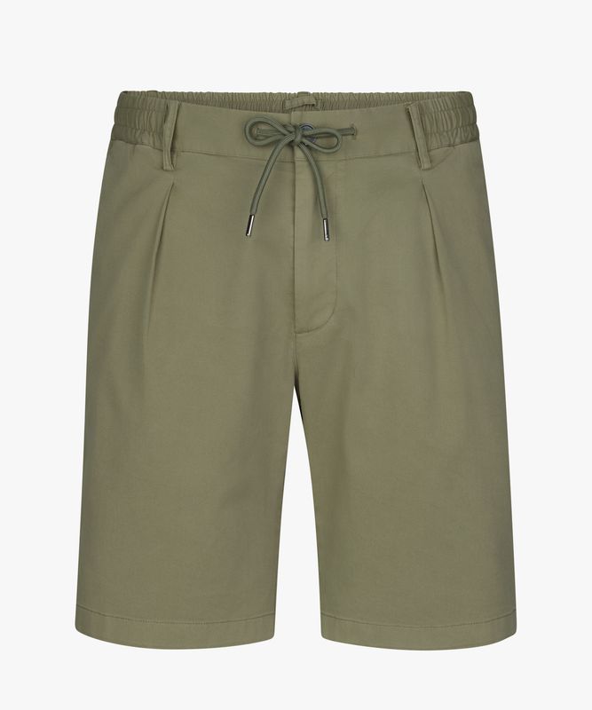 Profuomo Heren Sportcord Short Mid Green Relaxed Fit Katoen Stretch PPXQ10002E