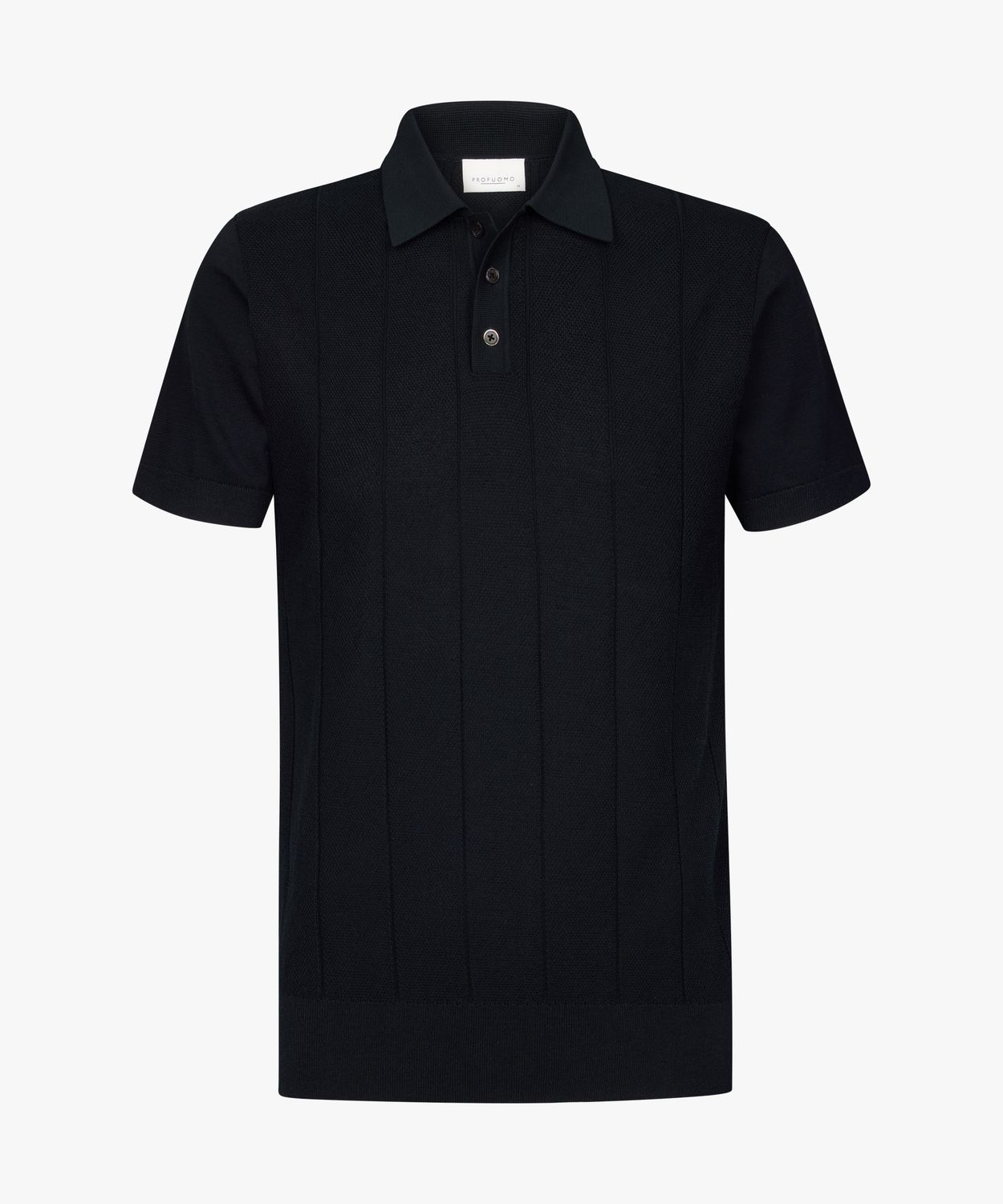 Profuomo Heren Polo Navy Blauw Gebreid 100% Katoen PPXD10030A