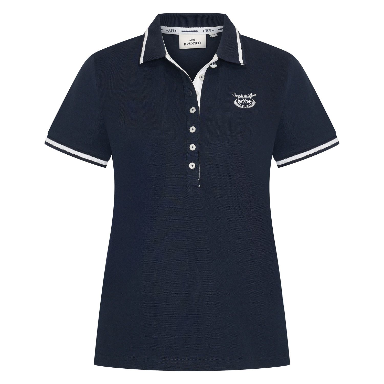 HV Society Dames Poloshirt HVSMadeline Indigo Blue 0403103802
