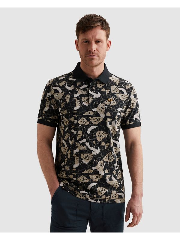 PME Legend Short sleeve polo printed fine piq Carbon PPSS2604879
