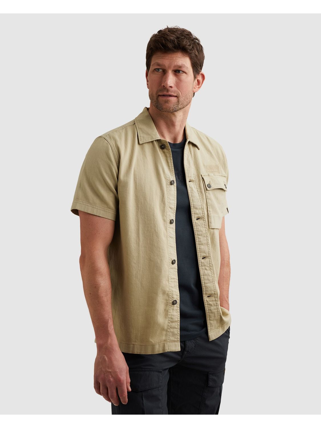 PME Legend Short Sleeve Shirt Slub Twill GD Spray Green PSIS2604230