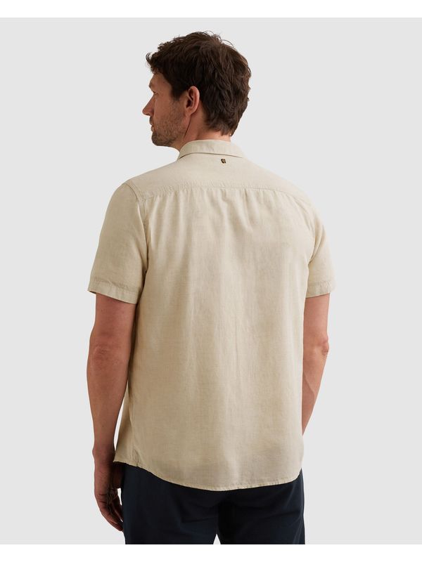 PME Legend Short Sleeve Shirt 2 tone Cotton/L Bone White PSIS2604210