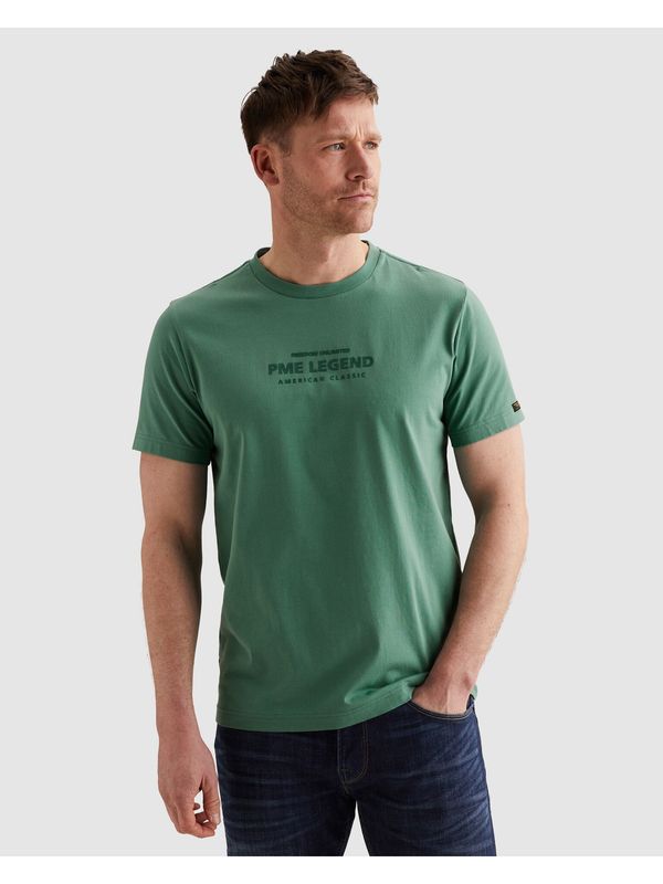 PME Legend Short sleeve r-neck cotton elastan Deep Sea PTSS2604584
