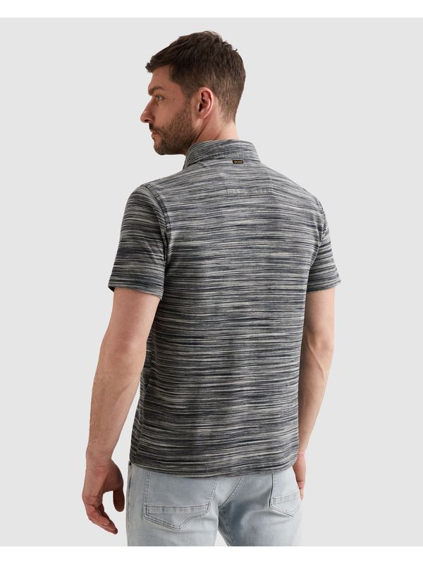 PME Legend Short sleeve polo pique space dye Carbon PPSS2604853