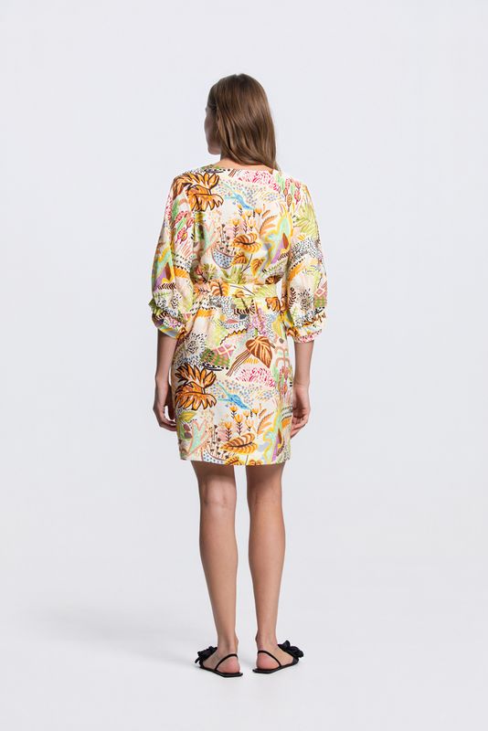 Jansen Amsterdam VANDY JURK MP 504 3/4 sleeve ruffles 000012 - multicolor VANDY