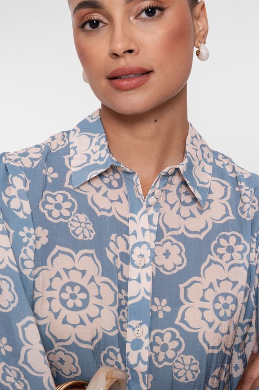 Geisha blouse Blauw 63466-20